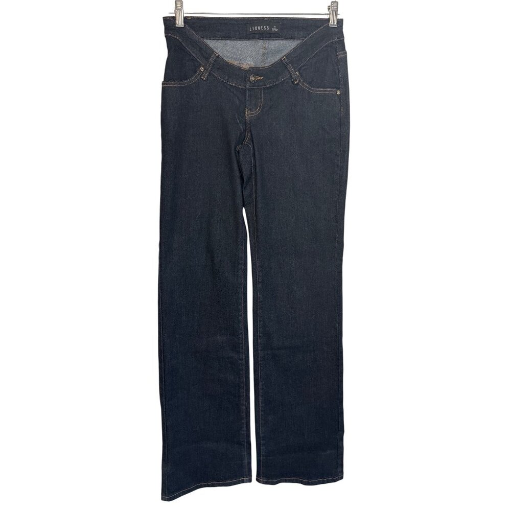 LIONESS Cocoon Jeans in Dark Denim Small Womens Low Rise Denim Pants - Picture 7 of 16